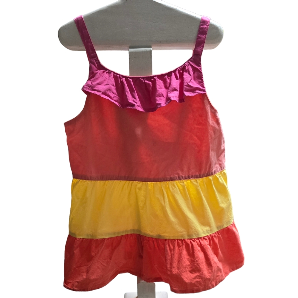 🥳 3/$30 GYMBOREE Girls Colorblock Tiered Top Size 10 - Picture 3 of 5